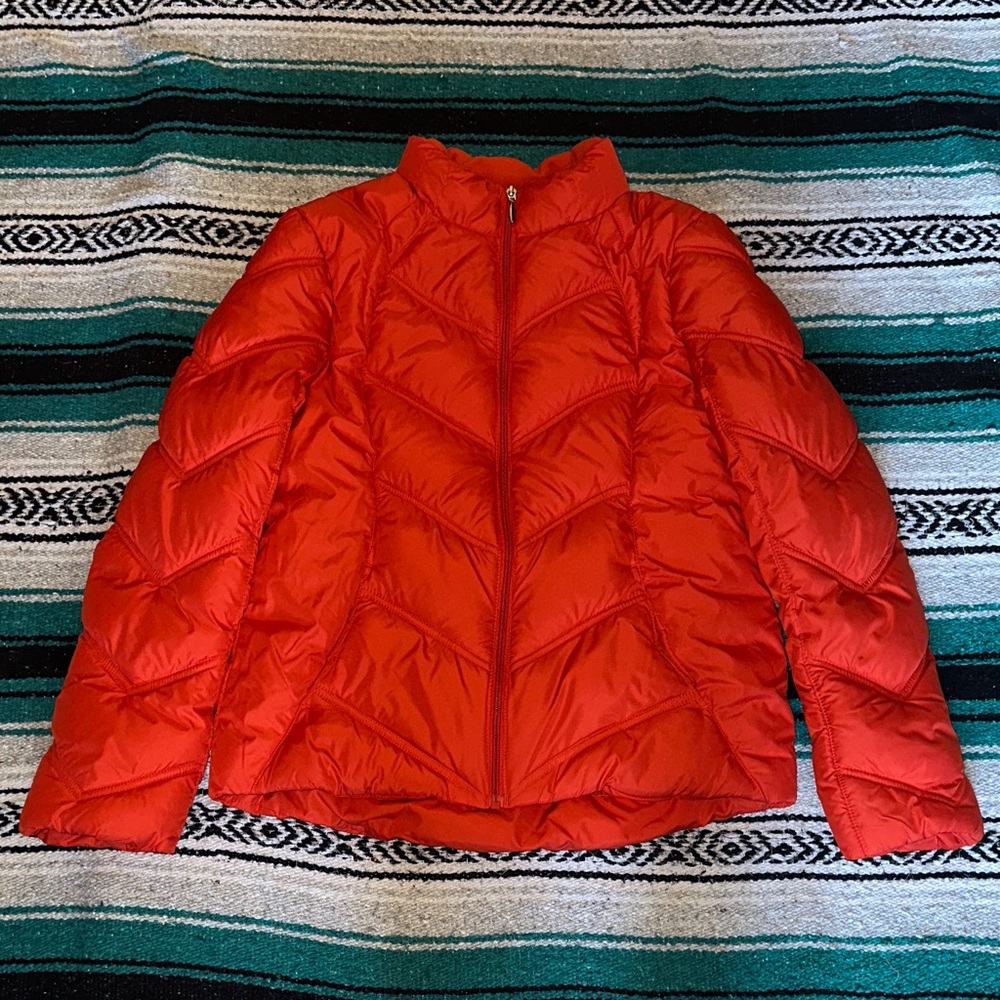 Athletic Works *NWOT* Women's Orange Puffer Jacket with Pockets